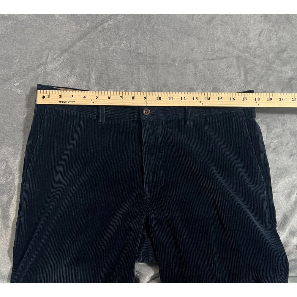 Polo Ralph Laure Preston Corduroy Pants Mens 36x34 Navy Blue Straight Chino
